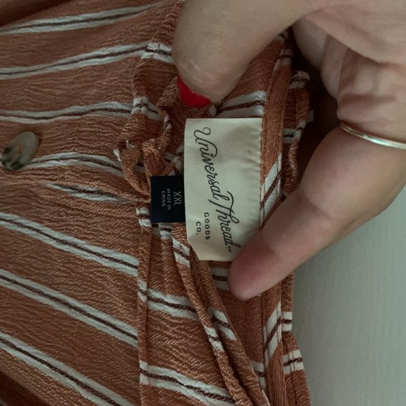 Striped Orange and White Tank Top - Picture 3 of 6